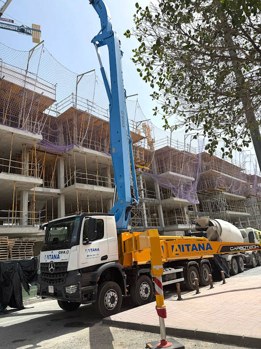 Autobomba Cifa K47H Carbotech, de Baryserv “B+S” para Bombeos de Hormigón Aitana