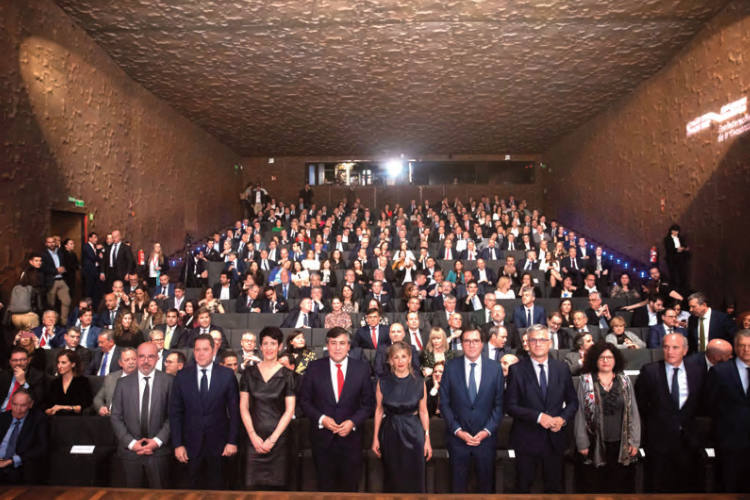 Panorámica de la sala Caixa Fórum Madrid, donde se celebró «La noche de la construcción»
