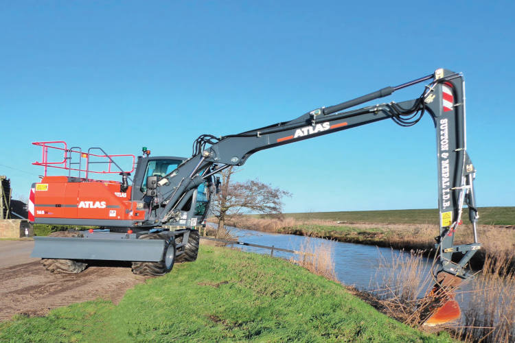 Excavadora para drenaje Atlas 165W