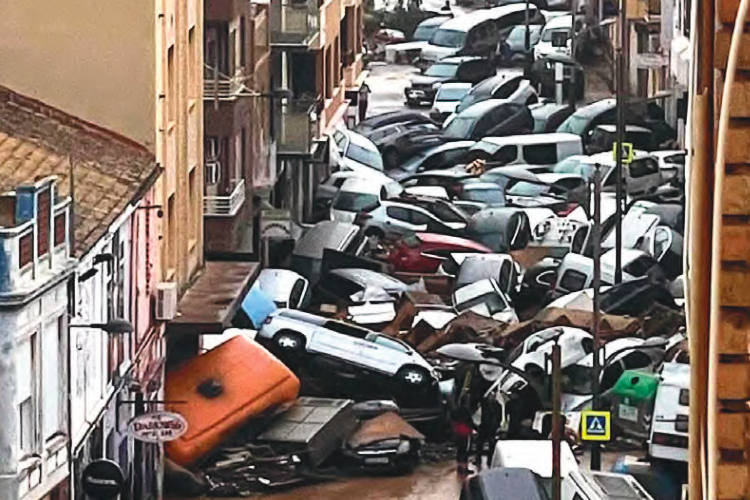 Imagen del destrozo de la Dana en Valencia