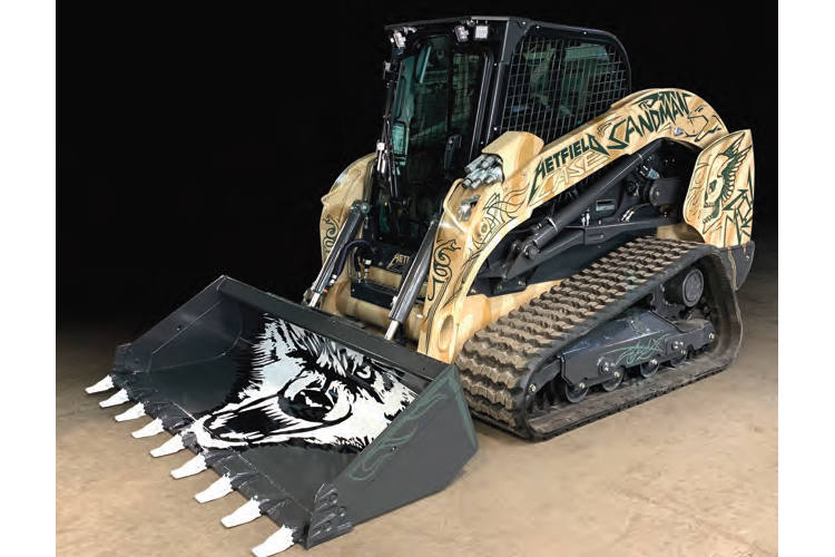 Minicargadora rockera de Case