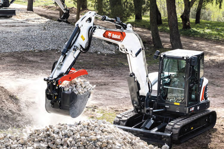 La midiexcavadora de gama alta E88, de 9 toneladas