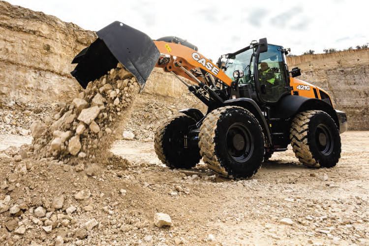 Cargadora de ruedas Case 421G.