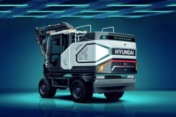 La excavadora de ruedas HW155H ofrece velocidad y potencia similares a las de una excavadora convencional propulsada por diésel