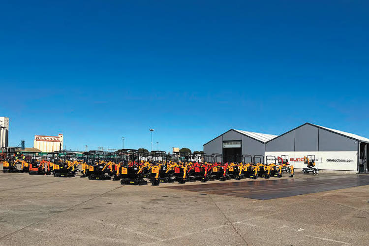 Instalaciones de Euro Auctions en Zuera (Zaragoza).