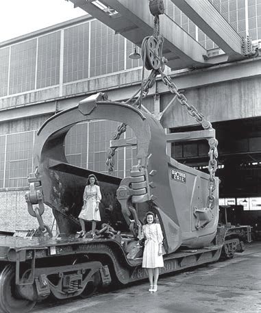 Salida de un cucharón de la fábrica de Bucyrus Erie