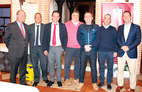 De izda. a dcha., Antonio Bello Gil, Ángel Couselo, Israel Garrido, Jesús Delgado, Benjamín Pérez, Antonio Gañán y George Heining.
