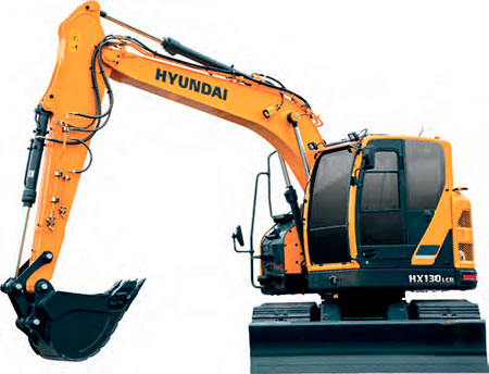 El motor Perkins de la HX130 LCR va equipado con filtro de partículas diésel (DPF) que ofrece una potencia de 55 kW y un aprovechamiento del combustible óptimos, sin necesidad de SCR.