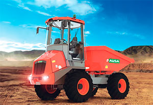 Nuevo dúmper DR1001AHG de 10 toneladas con conducción reversible y cabina cerrada