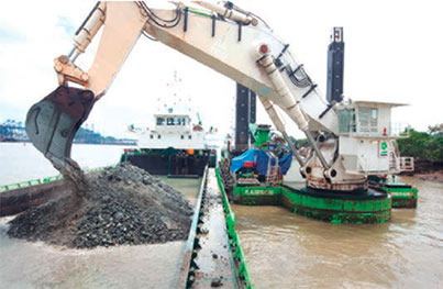 Draga retroexcavadora