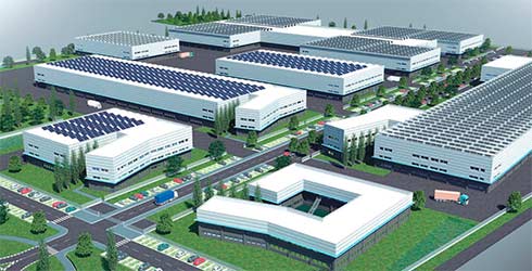 Maqueta de la nueva fábrica de Magni