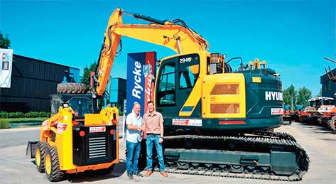 Peter De Rycke, fundador y director de De Rycke Verhuur, y Nico De Smit de HMB