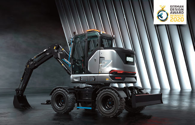 Premio de Diseño 2020 en Alemania para la excavadora de ruedas con motor cien por cien eléctrico