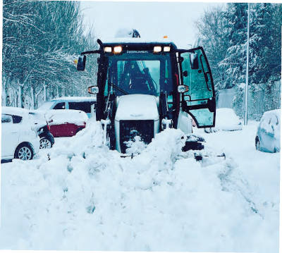 Maquinaria en la nieve