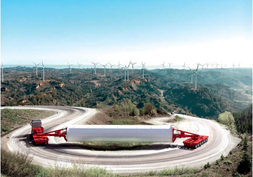 Plataforma K25 L para transporte de molinos gigantes