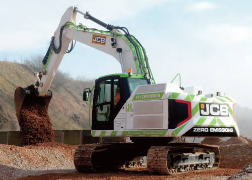 La excavadora hidráulica de 20 toneladas alimentada por un motor de hidrógeno.