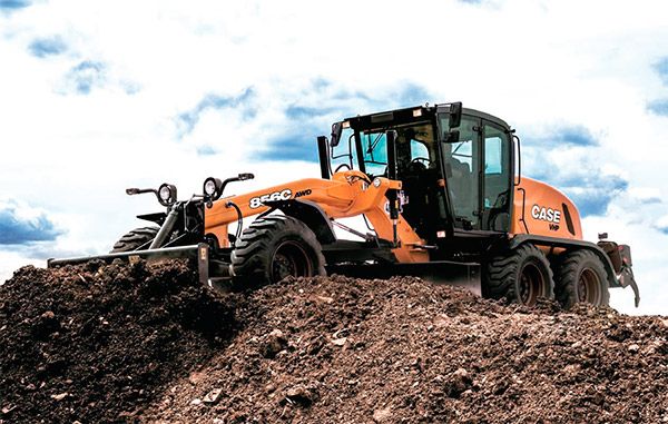 Dirección combinada en motoniveladoras Case