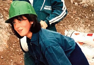 Lourdes Urbieta en la Cantera Amantegui hace 25 años