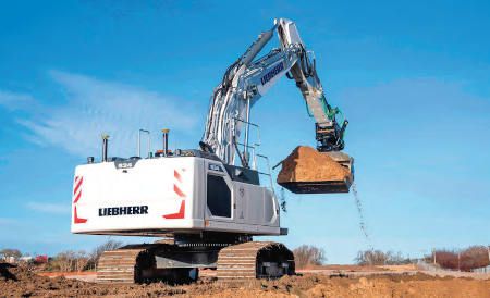 Liebherr y Leica, excavadora R934