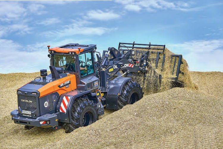 La Develon DL250-7 es ideal para diversos tipos de aplicaciones en silos.