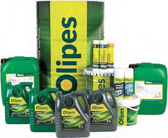 Gama de grasas y lubricantes de Olipes