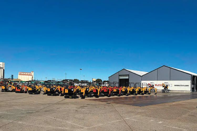 Instalaciones de Euro Auctions en Zuera (Zaragoza).