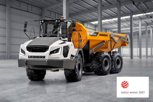 Dúmper Liebherr premiado con el «Red Dot Award 2021»
