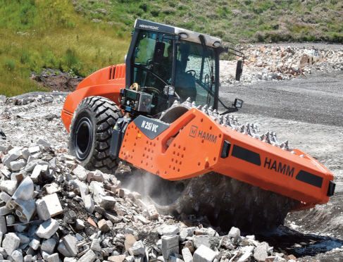 Dominio del vertedero con Hamm H 25i VC